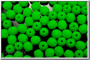 Bhm. Glasschliffperle, feuerpol., 4mm, white, alabaster, neon green, 50 Stk.